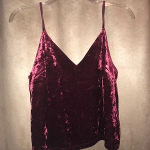 Red velvet cami